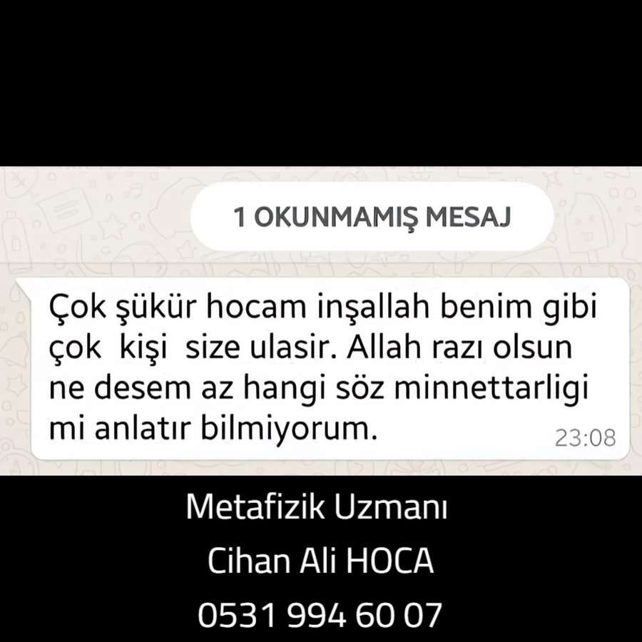 Danışan memnuniyeti – WhatsApp teşekkür mesajı ekran görüntüsü 5