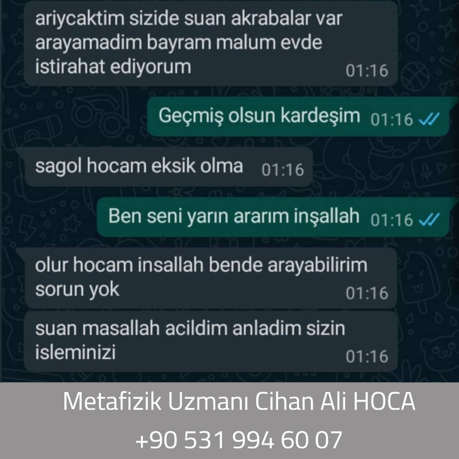 Danışan memnuniyeti – WhatsApp teşekkür mesajı ekran görüntüsü 15